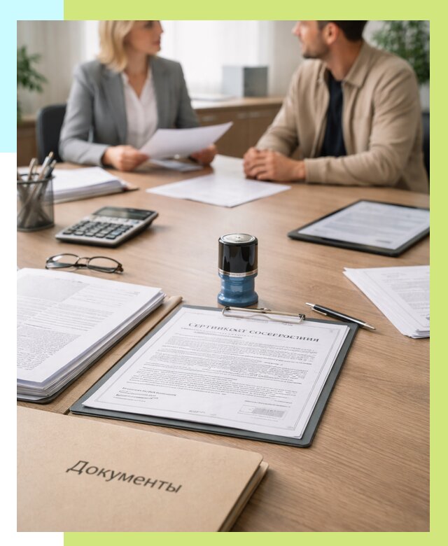 Сертификат соответствия на продукцию в Гукове от 15399 р.|Алешин-Гкв