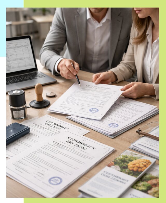 Сертификат ISO 22000 в Гукове от 41064 р. под ключ | Алешин-Гкв